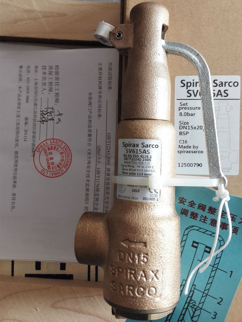 1/2寸DN15斯派莎克SV615AS安全阀产品图片与性能解析